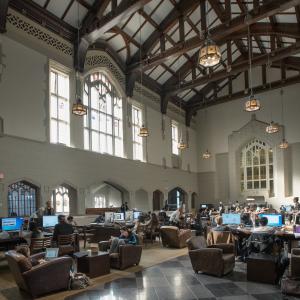 Photo of students studying in the Irving K Barber Learning Centre
