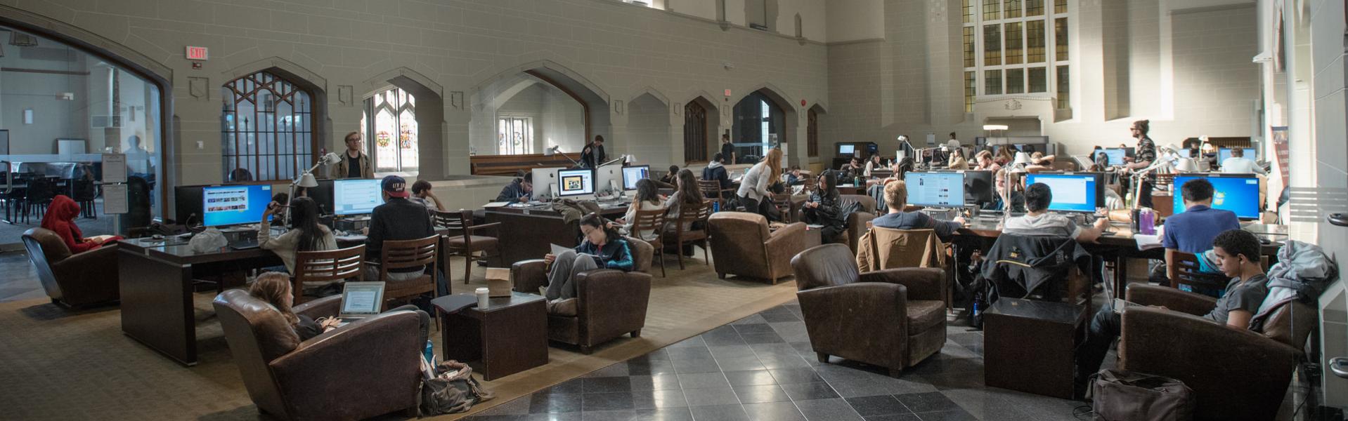 Photo of students studying in the Irving K Barber Learning Centre